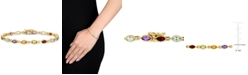 Macy's Multi-Gemstone Marquise Bracelet (4-1/2 ct. t.w.) in 18k Gold-Plated Sterling Silver